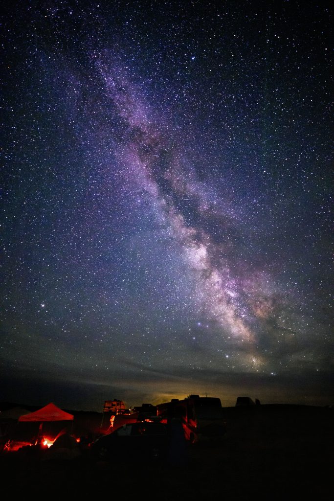 Milky Way night skies in Merritt Reservoir State Recreation area in Nebraska.
